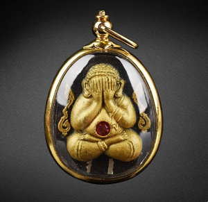 泰国佛牌正品 龙婆坤 必打佛 掩面佛 泰历2556