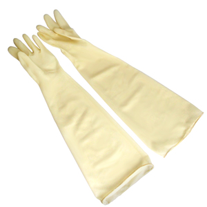 乳胶长臂科研手套 泰安牌工业手套 手套操作箱配套使用实验室使用