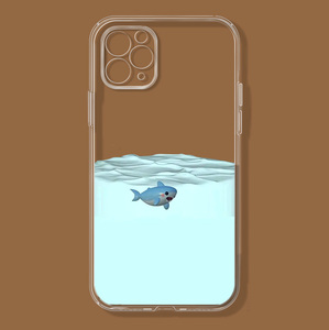深海小鲨鱼适用iPhone14promax手机壳苹果13/12mini小米13华为vivoS15/7plus/8p透明xr6sp小众xsmax/se3/OPPO