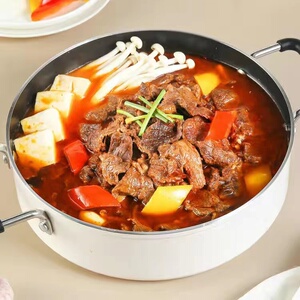 常德牛肉煲牛腩钵子冷冻加热即食半成品好食材酒店饭店餐饮商用