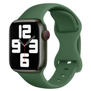 适用iwatch9/8苹果s7手表apple watch7/6/4/3/se/5代硅胶s9手表带s5/s6替换带45/41mm男女款s3/s4智能配件潮