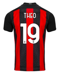 ac米兰20-21主场球员版短袖足球队服伊布卡卡皮尔洛球衣套装印号