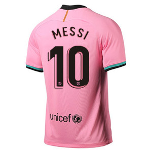 巴塞罗那20-21第二客场10号梅西皮克苏亚雷斯德容欧冠巴萨球衣