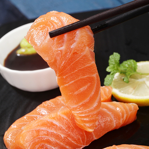 进口挪威三文鱼刺身生鱼片500g新鲜中段日式料理食材冰鲜包邮