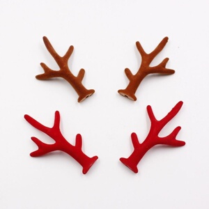 可爱植绒麋鹿角圣诞鹿角diy手工发夹发饰头饰发箍发夹材料配件