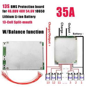 13串35A 13S 35A 48V动力锂电池保护板BMS（分口35A）带均衡电路
