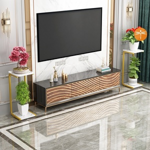 客厅电视柜两边摆设花架置物架装饰现代简约风轻奢网红落地式多层