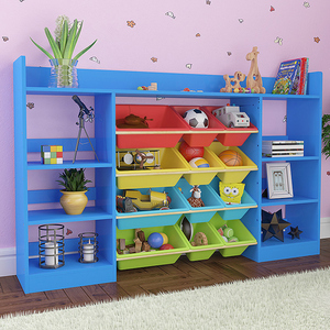 儿童手工作品展示柜幼儿园教玩具区角柜子宝贝书架柜架塑料书架