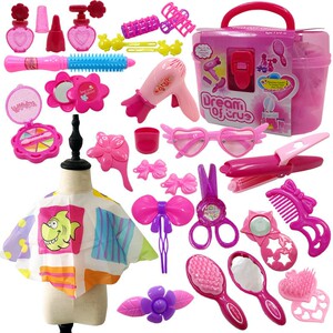 儿童理发店玩具娃娃家区域材料宝宝小班幼儿园套装仿真剪头发工具