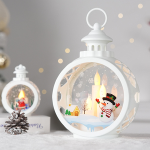 圣诞节圣诞老人雪人led小夜灯儿童床头节能氛围灯玩具小提灯挂灯