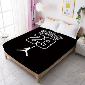 新品全幅印花床笠美国NBA职业篮球球迷床上用品大学生宿舍床罩