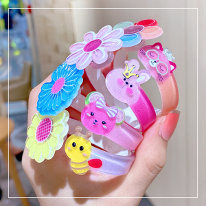 可爱卡通花朵可旋转儿童手环手链宝宝首饰创意小礼物礼品塑料手镯