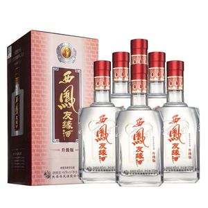 陕西西凤友缘酒升级版46度500mlx6瓶凤香型白酒高端礼盒装整箱