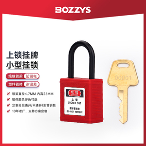 工业25MM小型绝缘钢制安全挂锁电气设备锁定个人能量安全锁具G300