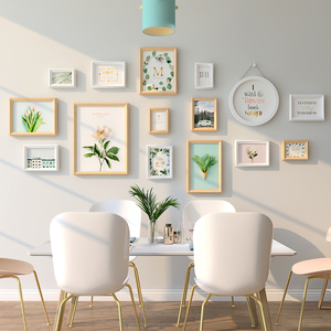 客厅照片墙装饰墙上相框挂墙组合创意打印照片做成相片墙贴免打孔