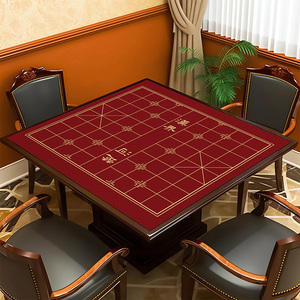 中国象棋棋盘软布图纸棋牌室打扑克桌垫消音防滑正方形超大下棋垫