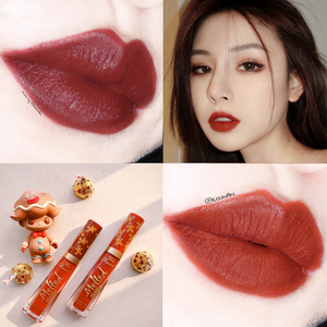 too faced圣诞姜饼人哑光唇釉 girl女孩红棕色man男孩南瓜色持久