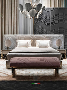 双人床主卧2021年新款 大床3米超大 轻奢大气婚床 弧形超宽6尺