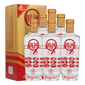 甘肃张掖酒 滨河优酿50度500ml九粮香型固态法酿造礼盒装白酒
