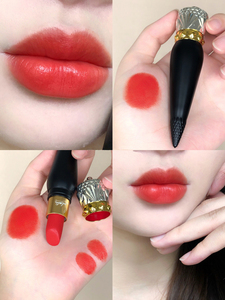 官网正品cl萝卜丁口红女王权杖黑管管006m哑光胡萝卜色520礼物