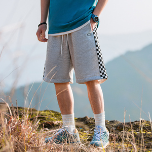 男装 主推款2022夏季休闲短裤男宽松绣花抽绳薄款男士运动五分裤