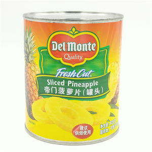 帝门菠萝片罐头825g印尼进口地扪糖水菠萝甜品蛋糕烘焙装饰即食