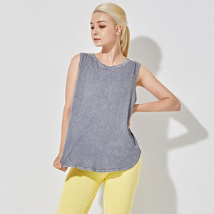 avocado | 牛油果瑜伽服上衣水洗复古无袖罩衫休闲宽松运动t恤潮