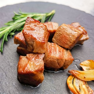 原切进口安格斯雪花美国牛肉粒谷饲上脑骰子牛排牛腩粒