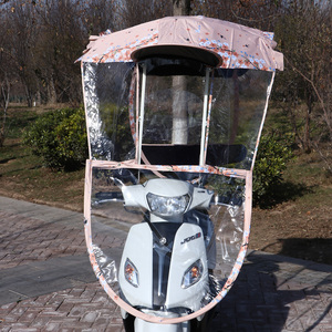 电动电瓶车雨棚可收送外卖折叠硬顶两轮伸缩通用加大加宽加厚防晒