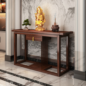 神台供桌佛台家用供台供桌乌金木中式佛桌香案供奉财审菩萨佛龛