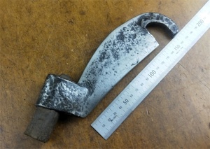 日本进口二手柴刀手工锻打安来钢双刃丛林刀 采伐刀 户外露营工具