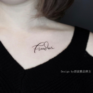 纹身贴ins风字母