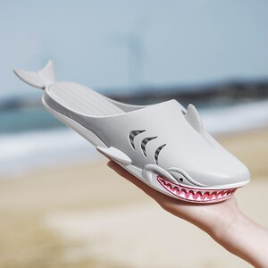 拖鞋个性创意搞怪鲨鱼大人夏男女潮流新款沙雕男奇葩情侣凉拖洗澡