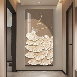 入户玄关装饰画现代简约人物美女走廊过道竖版挂画进门正对壁画