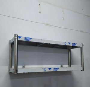 莫丽卡304不锈钢墙上架厨房收纳置物架挂墙式碗碟架子2层仓储壁挂