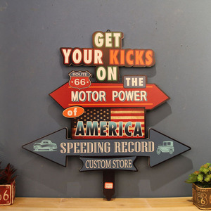 指路牌酒店酒吧装饰店面创意特色指示牌复古美式立式导向牌木质