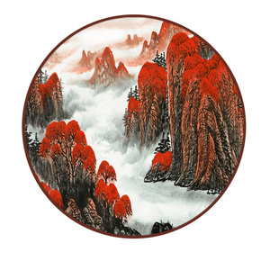 泰山日出无水靠山画