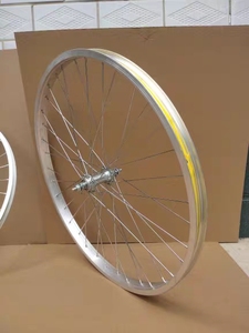 普通轻自行车轮20寸22寸24寸26寸铝合金加厚圈前后单变速轮