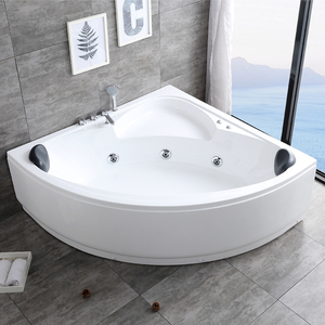 浪鲸卫浴官方旗舰店厂家直销家用三角扇形浴缸独立式双人浴盆冲浪