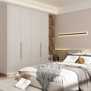 天坛全屋定制卧室衣柜开放式推拉门衣帽间现代简约储物柜整体订做