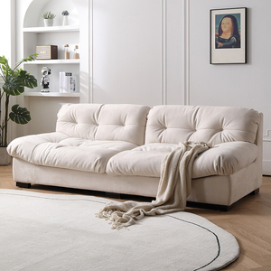 Milano云朵奶油风沙发猫抓布艺沙发客厅法式小户型家居现代简约