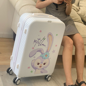 品牌可爱行李箱网红新款小型涂鸦拉杆箱女男20结实耐用24旅行箱兔