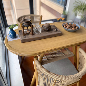 阳台茶桌客厅家用茶台小户型桌椅现代简约阳台喝茶桌椅组合小茶几