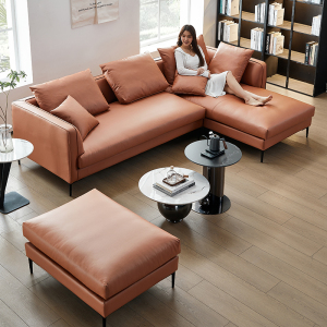 科技布沙发简约现代直排三人位意式极简超深坐宽大小户型免洗沙发