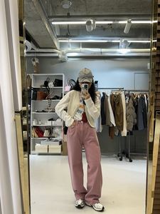 韩国代购ABLE 春日少女感穿搭怎能少得了粉色牛仔裤