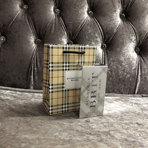 专柜原版巴宝莉burberry香水礼品袋购物袋子香水袋小号手提袋纸袋