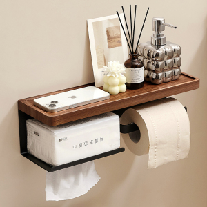 胡桃木卫生间纸巾盒厕所擦手纸盒厕纸盒纸巾置物架浴室抽纸卷纸架
