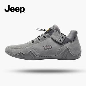 jeep男鞋一脚蹬真皮豆豆鞋2022年新款平底休闲鞋春季韩版百搭潮鞋