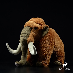 仿真长毛象公仔可爱猛犸象毛绒玩具猛犸象仿真动物毛绒玩具