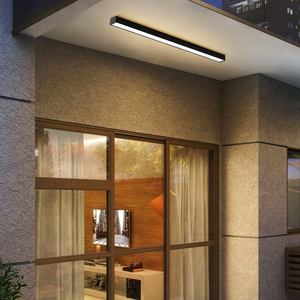 户外吸顶灯防水一字长条大门走廊过道别墅庭院条形极简室外阳台灯